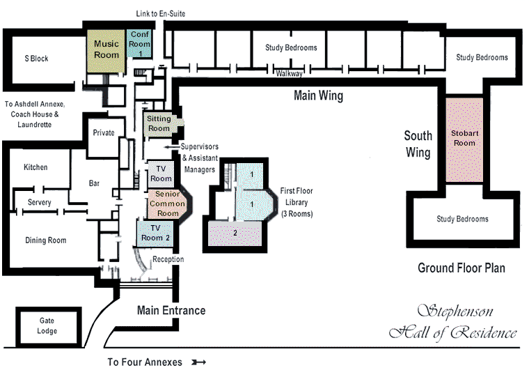 This is the floor plan of Stepenson hall for the Networked Learning Conference 2002